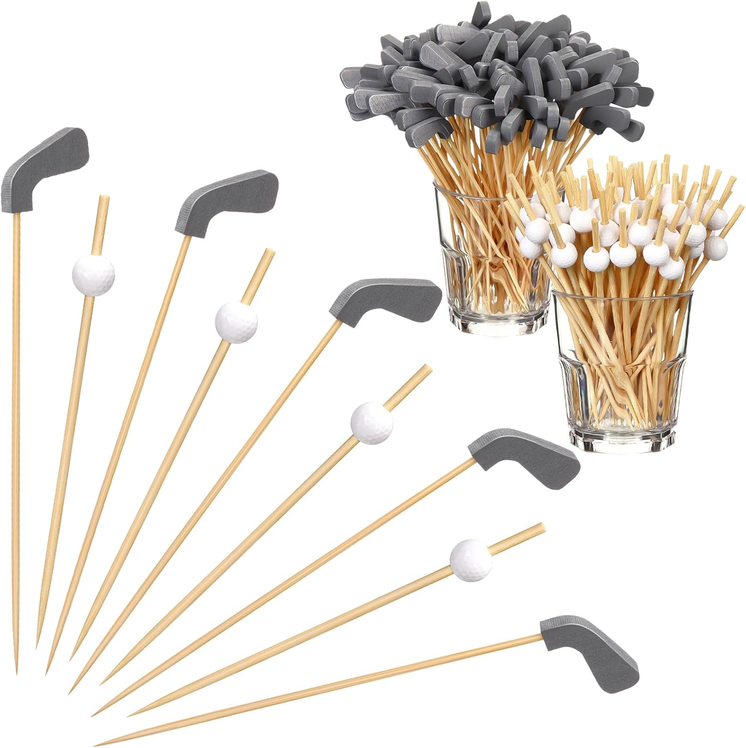 Bamboo Cutlery Set - 100 Pieces x 120mm Golf Club