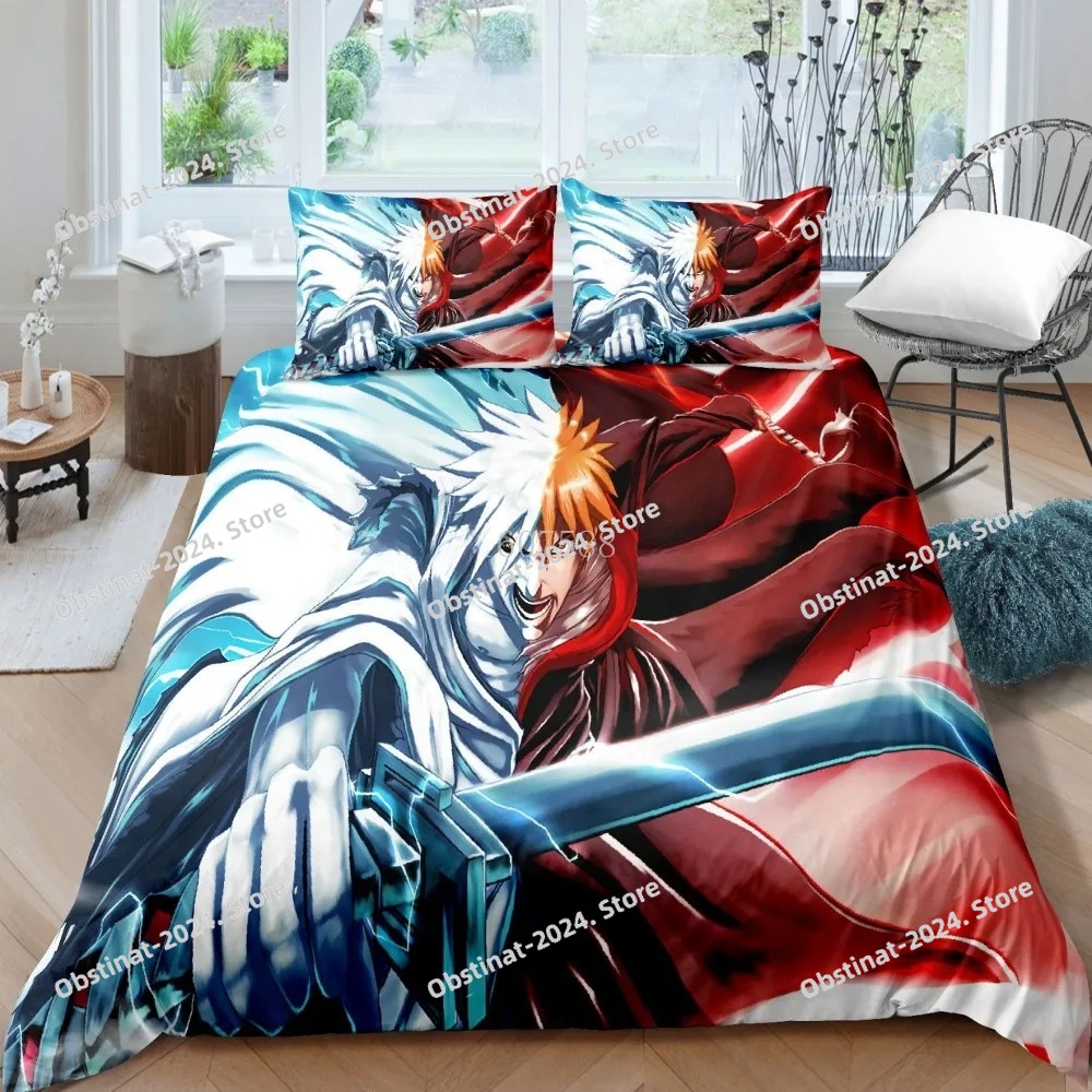 Linen Duvet Cover - 3D Bleach Kurosaki Ichigo Bedding Set