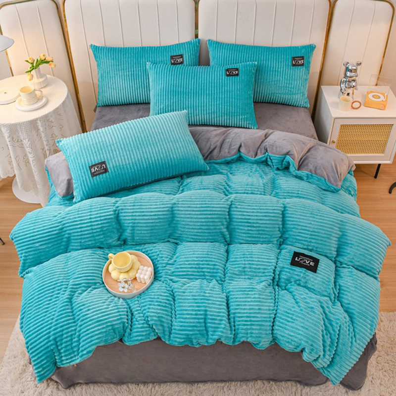 Linen Duvet Cover - 3pcs duvet cover Winter Warm Bedding