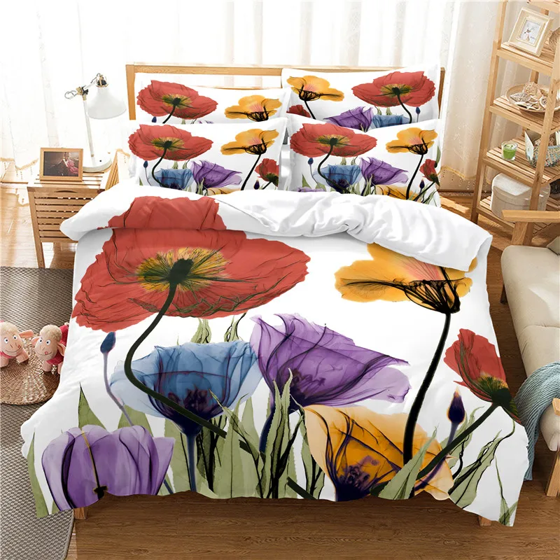 Flowers Bedding Set Duvet Cove - Linen Duvet Cover reseña y precio
