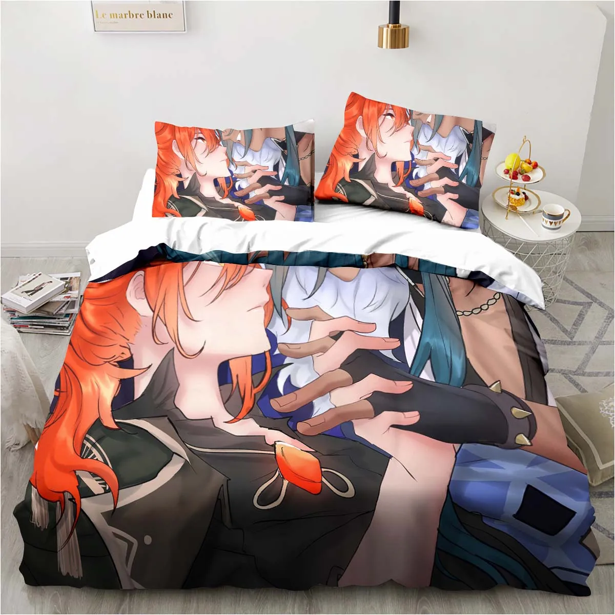 Cartoon Anime Genshin Impact G - Linen Duvet Cover reseña y precio