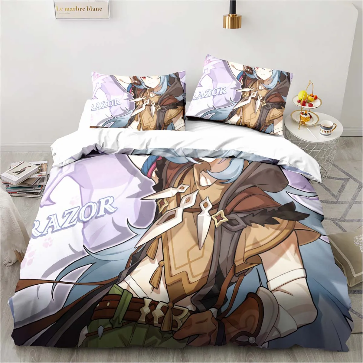 Cartoon Anime Genshin Impact G - Linen Duvet Cover reseña y precio