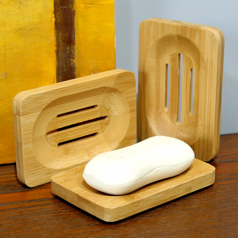 1 Pc Bamboo Wooden Soap Dish,  - Bamboo Cutlery Set reseña y precio