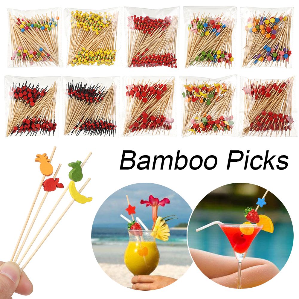 100Pcs Disposable Bamboo Picks - Bamboo Cutlery Set reseña y precio