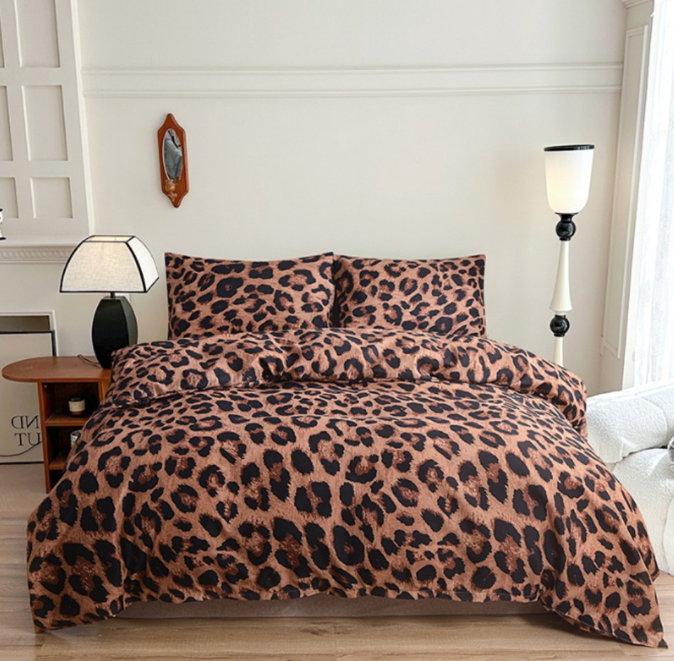 Best-selling leopard print cou - Linen Duvet Cover reseña y precio