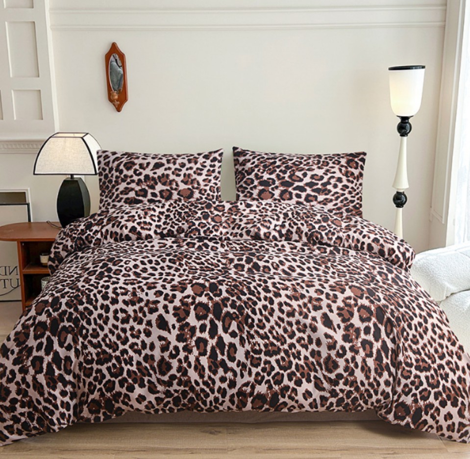 Best-selling leopard print cou - Linen Duvet Cover reseña y precio