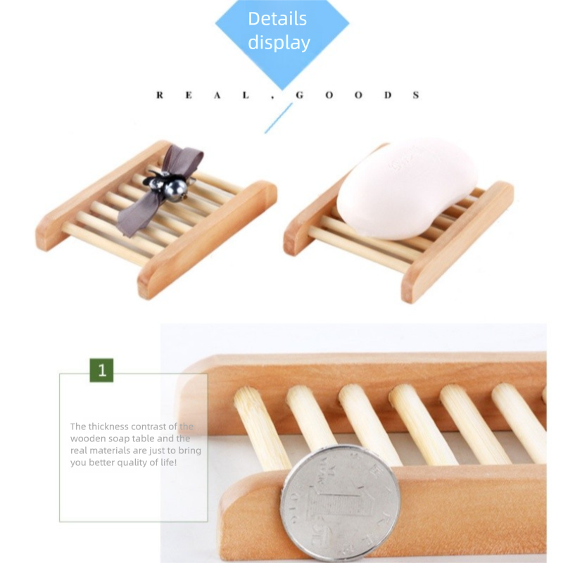 1 Pc Bamboo Wood Soap Dish Bat - Bamboo Cutlery Set reseña y precio