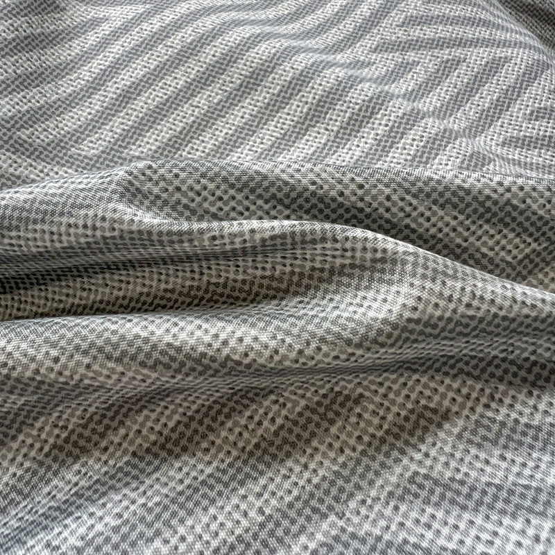 4PC Grey Geometric Bedding Set - Linen Duvet Cover reseña y precio