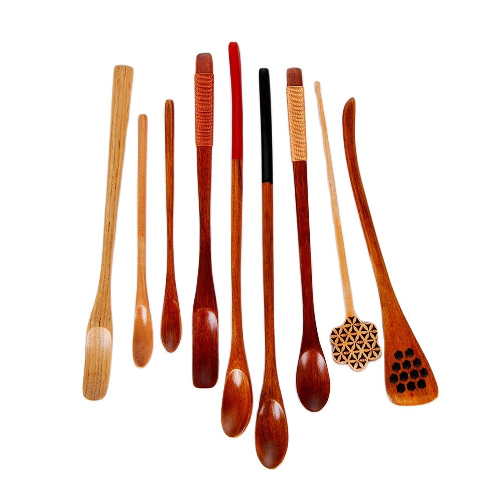 Wood Cooking Utensil Tea Leaf  - Bamboo Cutlery Set reseña y precio