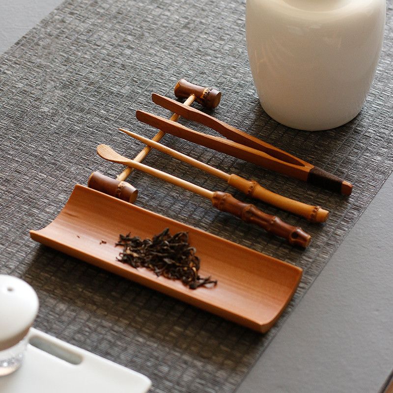 3/4/5Pcs Bamboo Carbonized Tea - Bamboo Cutlery Set reseña y precio
