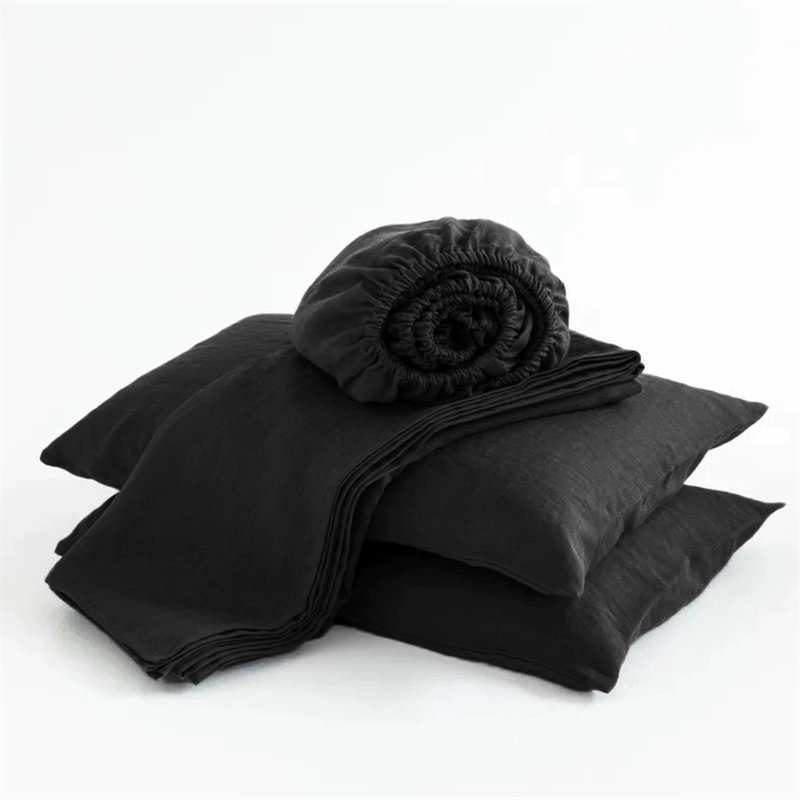 100% Linen Fitted Bed Sheet Se - Linen Duvet Cover reseña y precio