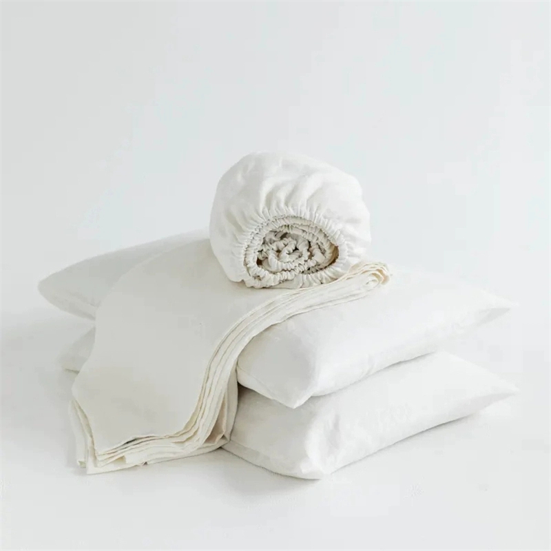 100% Linen Fitted Bed Sheet Se - Linen Duvet Cover reseña y precio