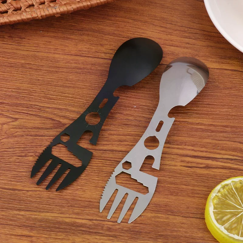1/5Pcs 10 In 1 Camping Utensil - Bamboo Cutlery Set reseña y precio