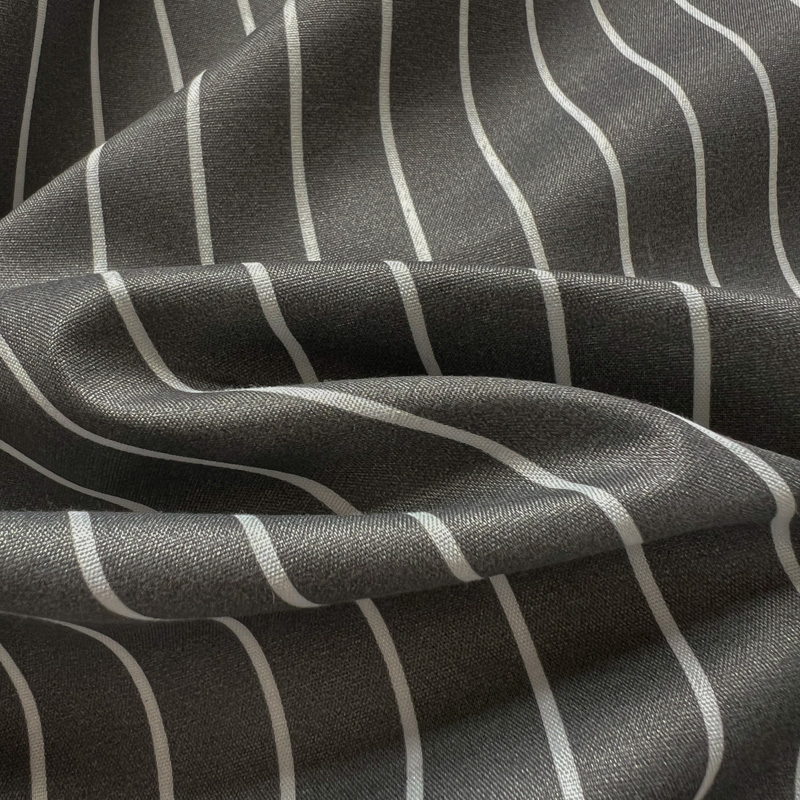 4PCS Grey Striped Bedding Set  - Linen Duvet Cover reseña y precio