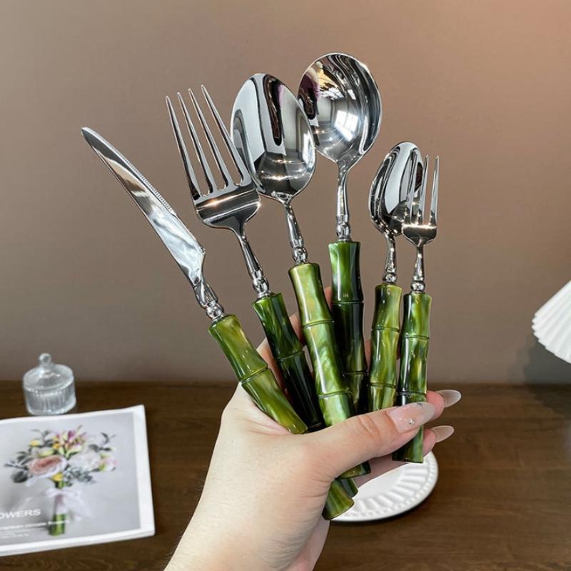 Practical Bamboo Handle Cutler - Bamboo Cutlery Set reseña y precio