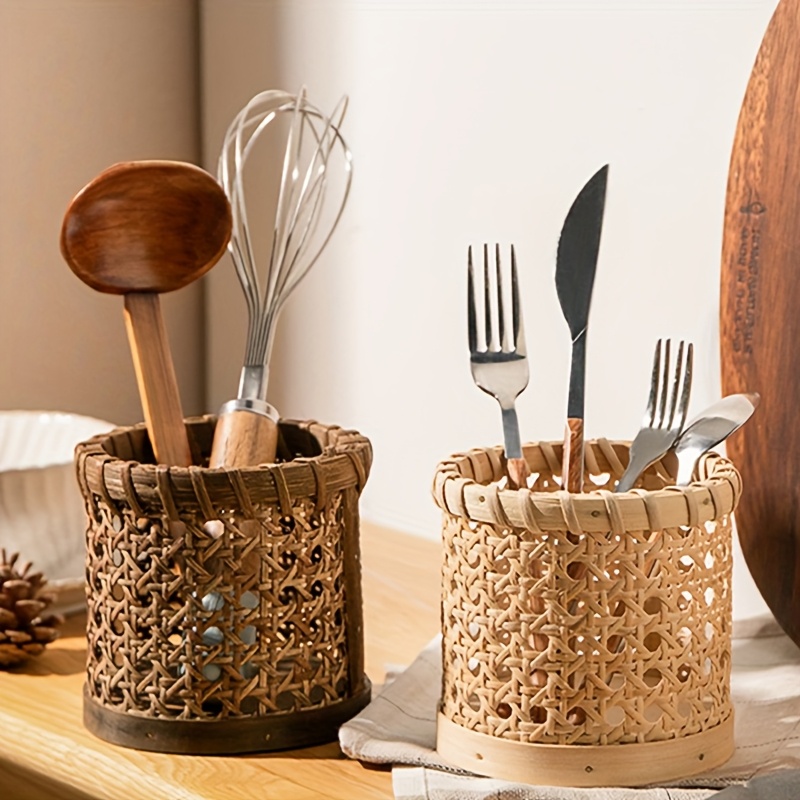 1pc Cutlery Stand - Multifunct - Bamboo Cutlery Set reseña y precio