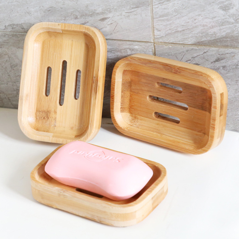 1 Pc Bamboo Wooden Soap Dish,  - Bamboo Cutlery Set reseña y precio