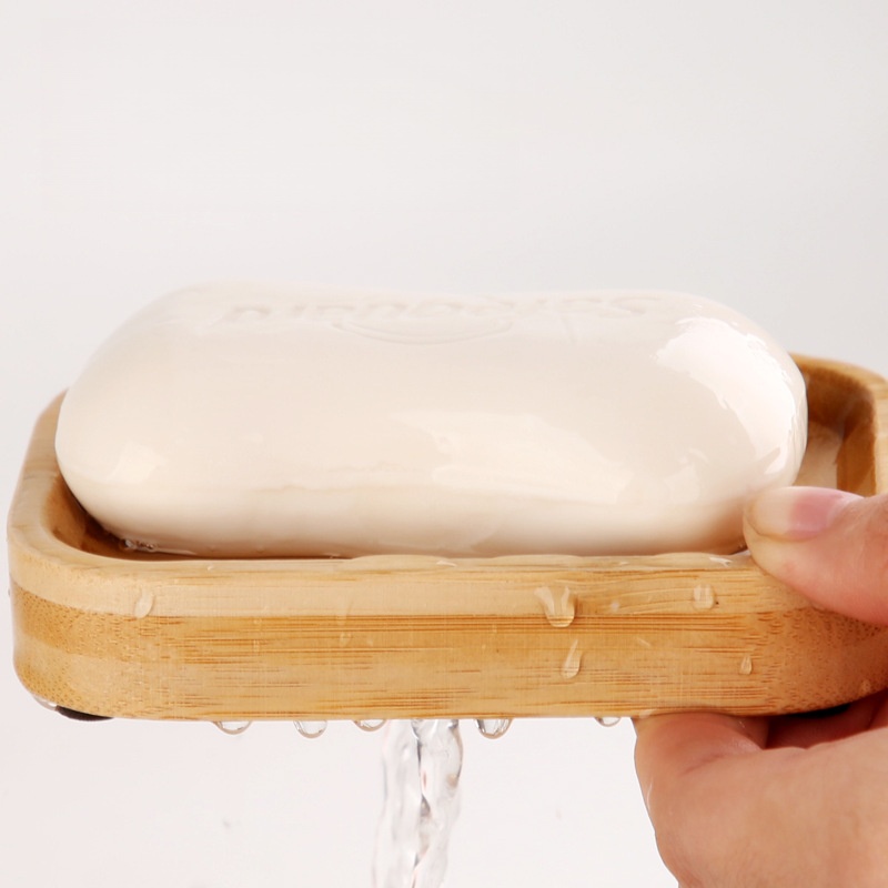 1 Pc Bamboo Wooden Soap Dish,  - Bamboo Cutlery Set reseña y precio