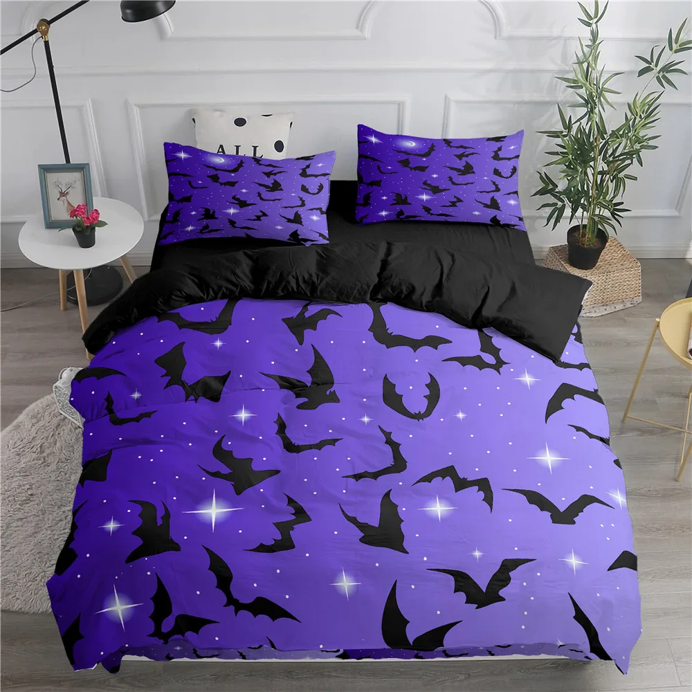Halloween Flying Vampire Beddi - Linen Duvet Cover reseña y precio