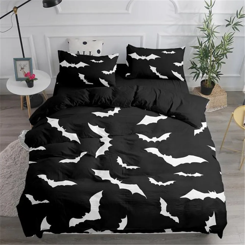 Halloween Flying Vampire Beddi - Linen Duvet Cover reseña y precio