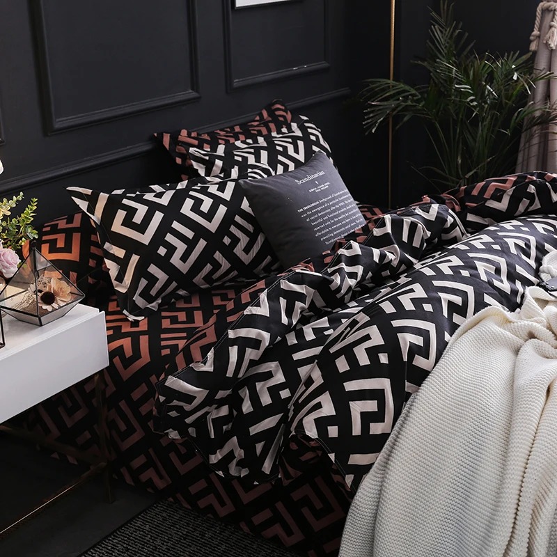 Luxury Black Bedding Comforter - Linen Duvet Cover reseña y precio