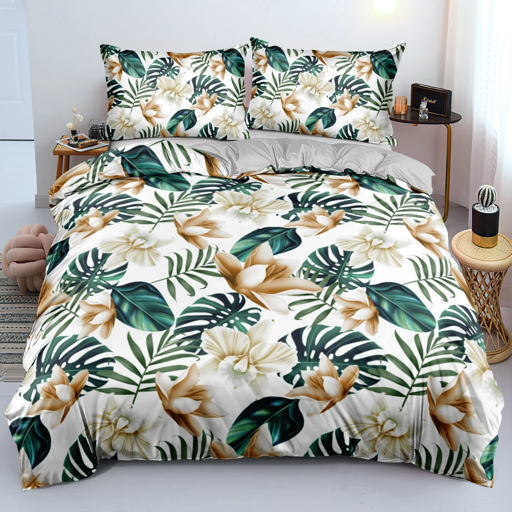 3D Design Flowers Duvet Cover  - Linen Duvet Cover reseña y precio